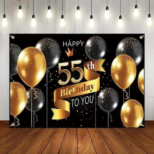 Alles Gute zum 55/60. Geburtstag Benutzerdefinierte Hintergrundkulisse Vintage Smash Cake Foto Mann Fotografie Hintergründe für Festivals Roter König