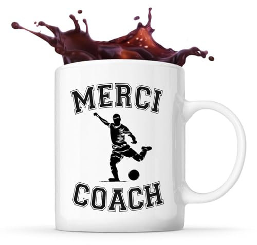 Tasse Coach Merci | Mug idée cadeau remerciement fin année Coach Entraineur (Coach Foot)