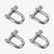 Grillo M8, 4 pezzi, in acciaio inox, ritorto, diametro 8 mm, 304 D, anello a vite, grillo, grande grillo dritto, forma corta, per sartiame, fune in acciaio