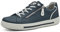 Jana Damen Sneaker flach mit Reißverschluss Vegan, Blau (Navy), 38 EU