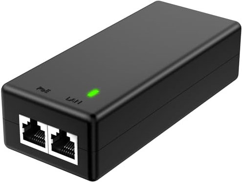 YuanLey Gigabit PoE Injector Adapter 30W, Wandelt Nicht PoE in PoE Gigabit um, Power Over Ethernet Injektor 48V IEEE 802.3af/at, 10/100/1000Mbps PoE+ Injektor-Adapter Plug & Play, Bis zu 100 Meter