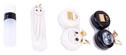 Beavorty Case Kit Tweezers Mirror Suction Stick Bottle Holder and Compact for Lens Storage