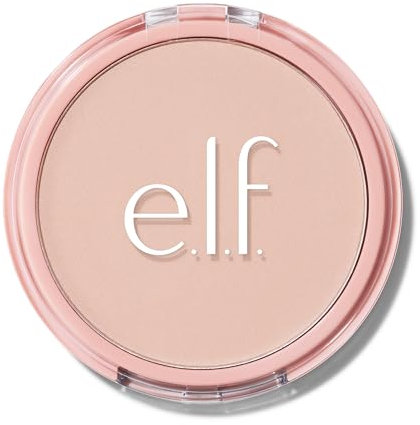 e.l.f. Halo Glow Powder Filter, Gepresster Finishing-Puder, Aufbaubare Deckkraft, Verfeinert das Porenbild, Mit Velours-Puderquaste und Spiegel, Vegan & Tierversuchsfrei, Fair Neutral Cool