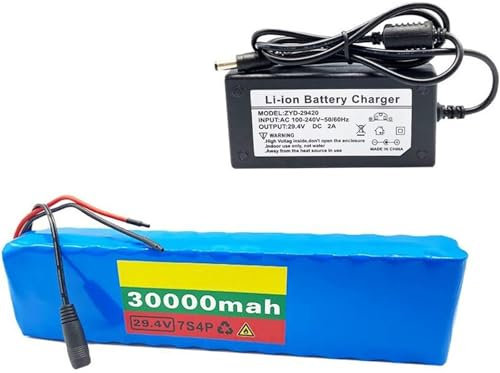 29.4V 30Ah E-Bike Lithium-Ion Battery Pack With Charger,7s4p Battery Lithium Electric Bicycle Moped/Electric/Li-Ion Pack XT60