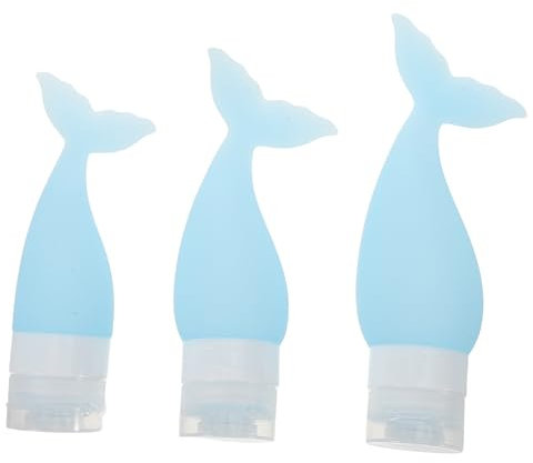 FRCOLOR Badespender-Set – 3-teilige Nachfüllbare Reiseflaschen Aus Silikon – Spender Für Shampoo Und Spülung – Auslaufsicher – Mini-reiseseifenbehälter – 鲸鱼