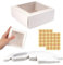 20 Pcs Keksschachtel mit Sichtfenster 9,5x9,5x3,5 cm Keks Verpackung Klein Cookie Box Kraftpapier Geschenkboxen Plätzchenbox Karton Weiß Keksboxen, Kekskarton Geschenkschachtel für SüßIgkeiten