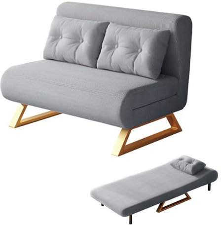 CEIEVER Schlafsessel, Schlafsofa mit Bettfunktion Sofa mit Schlaffunktion Schlafsofa Klein 75 cm Breit Klappsofa Praktisches Funktionssofa mit Gästebettfunktion für Wohnzimmer (Grau)