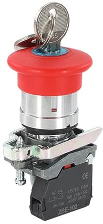 Kippschalter Schlüssel-Reset-Schlüssel Not-Aus-Taste Taste XB4-BS142 Pilzkopf-Schlüsselschalter 2NC