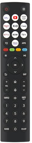 VINABTY ERF2AB36 Sustitución del Mando a Distancia por Voz Apto para HISENSE Smart TV 50A60LEVS 75U67LEVS 85A60LEVS 75E70LEVS 58E70LEVS 58A60LEVS 43A75LEVS 75A60LEVS(0002) 100E75LEVS(0002)