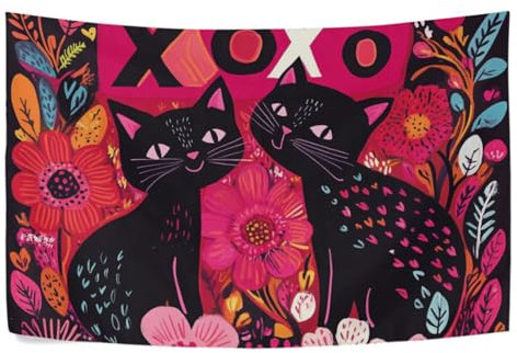 FRODOTGV Xoxo Tapisserie, Wandkunst für Waschküche, Badezimmer, Dekoration, 152,4 x 101,6 cm