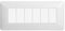 Placca Compatibile Con Bticino Matix, Placche In Plastica di alta qualità (6 moduli - 1x, bianco)