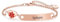 LSxAB Rose Gold Medical Alert Epilepsy Bracelet for Women Elderly Health Emergency First Aid Stainless Steel Adjustable Chain Bracelets