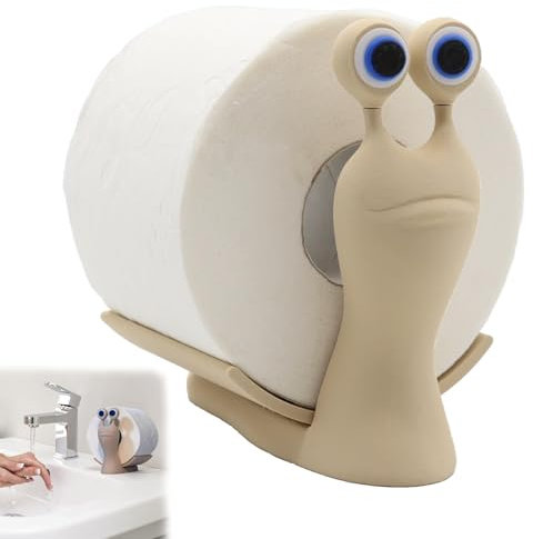 Funny Toilettenpapierhalter in Schneckenform, Witziger 3D-Gedruckter Toilettenrollenhalter, Schnecken-Toilettenpapierhalter Im Stehen, klopapierhalter lustig Badezimmer-Deko & Ersatzrollenhalter (1)
