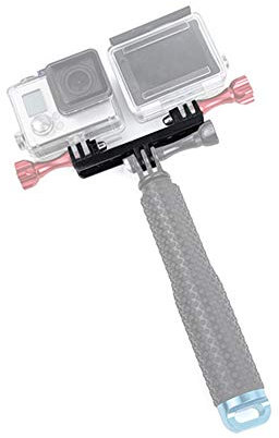 Dual Flash Bracket Mount Adapter Replacement for HERO3+ HERO4 with LED Video Light Mount Fits Monopod Head Strap Chest Harness