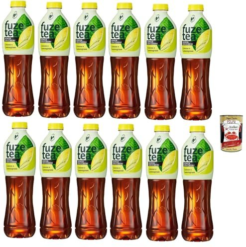 Italian Gourmet Bevanda tè freddo limone citronella alkoholfrei 12 x 1,25l | Gusto dissetante, mit Kräuter-Note, perfekt für Pausen und unterwegs, Gesamtnettogewicht 15 L + Kostenlos Polpa 400g