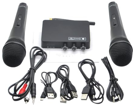 KIXZSAZ K2 Wireless Family Sing System Handheld Singing Machine Microphone USB Digital Sound Card PC Phone for Wedding