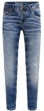 SOCCX Damen Jeans MI:LO Slim Fit