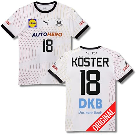PUMA Original DHB Handball Trikot Herren [Home 2024] Offizielles Handball Trikot [Spieler oder Personalisiert] Sportbekleidung Sport Tshirts Herren Shirt Männer