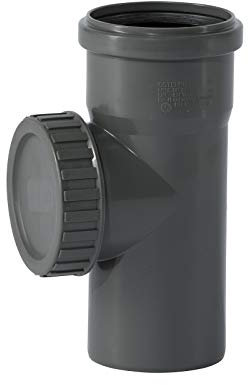 Ostendorf DN75 HTsafe Reinigungsrohr, Grau