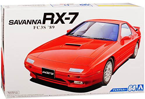 Aoshima Mazda RX-7 FC3S Coupe Rot 2. Generation 1985-1991 Kit Bausatz 1/24 Modell Auto