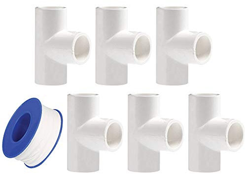 YOFASEN PVC Rohr und Rohrverbinder 20mm - 3 Weg T-Stück Verbindungsstück Kappen Fittings für Installations Wasserrohr