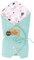 SweetDreams Baby Einschlagdecke, Schlafsack, Wickeldecke für Neugeborene und Kleinkinder, Baumwolle 0-12 Monate, super weich, 75 x 75 cm (1024) (Minze/Herz)
