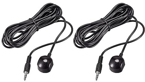 sourcing map IR Infrarrojos Receptor Extensor Cable 3.5mm Enchufe 9.8FT Largo Menos Que 26FT Recibiendo Distancia 2 Piezas