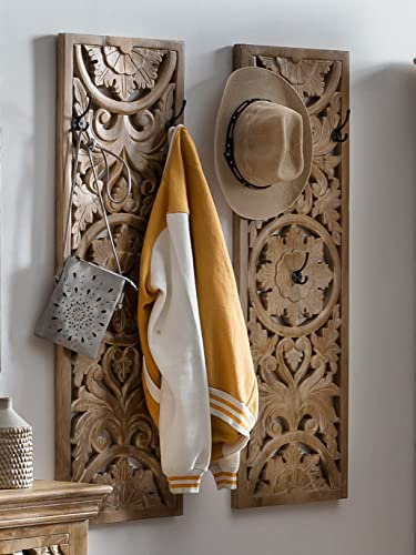 LAKADEE Garderobenpaneel 35x110 Mango Natur Massivholzmöbel Wohnzimmer