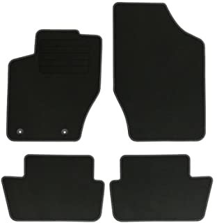 Jeu de tapis de sol en velours pour Peugeot 307 année de construction 2001-2008 Basic - Fixations rondes avec protège-talon - Ajustement parfait