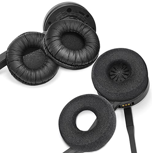 XBERSTAR 2 Paar Ersatz-Ohrpolster für Jabra PRO 920 930 935 9450 9460 9465 9470 Headset (Leder-Ohrpolster)