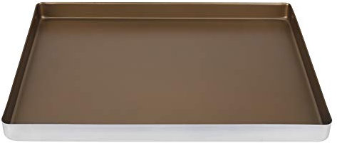 HOHXFYP Teglia per Biscotti,Vassoi per Arrosti in Lega di Alluminio,Teglia da Forno Allungabile in Un Pezzo,Padella Antiaderente Facile da Pulire