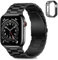 HITZEE Compatibile con Cinturino Apple Watch 46mm 45mm 44mm 42mm per Donna Uomo Band, Cinturini in Acciaio Inossidabile Compatibile con Apple Watch SE 2 SE Series 10 9 8 7 6 5 4 3 2 1, Nero