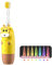 Kinderzahnbürste elektrisch ab 2-12 jahre schallzahnbürsteElektrisch mit LED-Farbe Lichter smartes Timer 2 Weich Bürstenköpfes IPX 7Wasserdicht Baby Schallzahnbürste für Mädchen Jungen (Color : Gelb