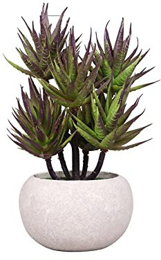 Kunstpflanze Desktop Aloe Vera Simulation Topf Heimeinrichtungs Simulationspflanze Bonsai Grünpflanzedekorative Pflanzen Lila
