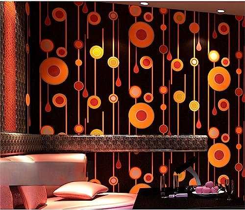 SAIMEYI Papier peint PVC 3D imperméable de haute qualité 0,53 m x 10 m = 5,3 m²/rouleau. Papier peint noir rouge bleu motif goutte d'eau pour cafés, magasins de vêtements, hôtel, bar, couloir