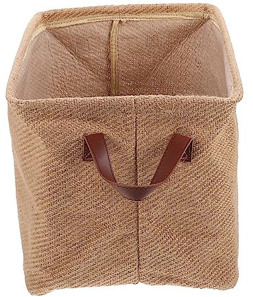 HOMSFOU 1stk Aufbewahrungskorb Aus Jute Baby Runder Wäschekorb Aufbewahrungskorb Für Den Haushalt Aufbewahrungskorb Aus Stoff Stoffkorb Kind Pe Wasserdichte Schicht Zylinder Kleiderschrank