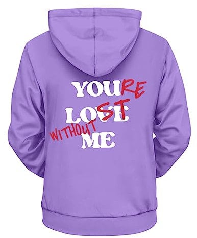 KONG JIMFAN Hoodie Weiss Pullover Couple Tshirt Attack on Hoodie Armband Hoodie Promotil Men Feuerwehr Fleecejacke Regenjacke Herren Leicht Polo Anzug Kaschmir Mantel(Lila,XL)