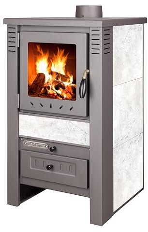 Holzofen Modell Bio Holz Nova mit Keramikbeschichtung (weiß)