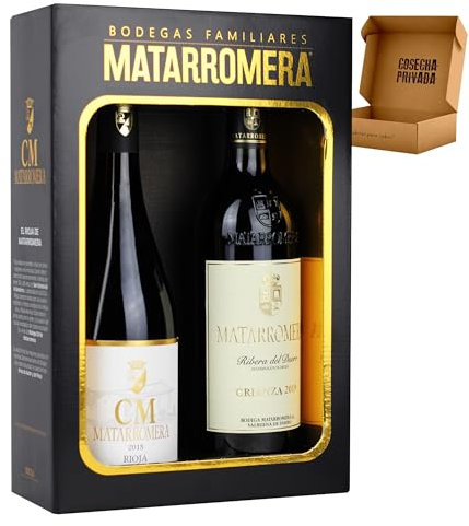 Estuche Matarromera - Envío 24 H - Caja Regalo - Matarromera + Carlos Moro - Ribera del Duero & Rioja - Cosecha Privada (Estuche Regalo 2 Bot, CM Carlos Moro)