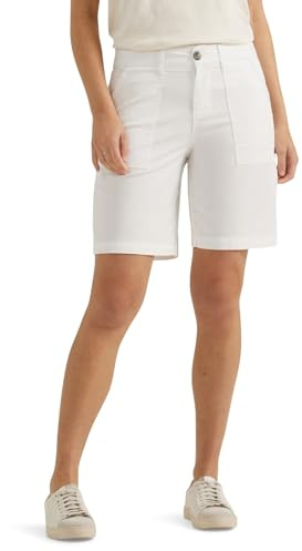 Lee Women's Ultra Lux Comfort with Flex-to-Go Utility Bermuda Short Bright White 16