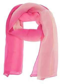 QUEEN HELENA Fantasie-Schal, transparent, leicht, dünn, lässig, weich, für Damen, Rosa, Einheitsgröße