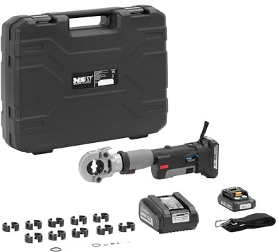 MSW MSW-PRTO1.0 Pince à sertir hydraulique 16 à 300 mm² Pressage hexagonal 60 kN - Sertisseuse hydraulique manuelle Sertisseuse sans fil