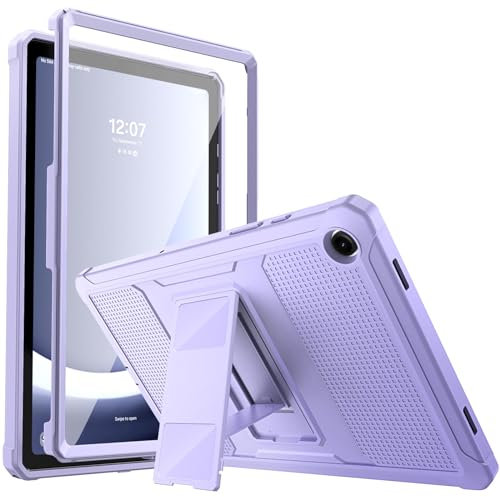 MoKo Funda para Galaxy Tab A9 Plus 11 Inch 2023 (SM-X210/SM-X216/SM-X218) - Shockproof Híbrido Resistente Smart Cover Case para Choque con Protector de Pantalla Incorporado, Taro Morado
