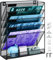 TSDRBWO Zeitschriftensammler mit 6 Ebenen, Wandmontage, Zeitschriftenhalter, Mental Mesh Zeitschriftenständer zum Aufhängen, A4 Bürowand-Organizer, Wand-Ordner, Schreibwaren-Organizer für Büro,