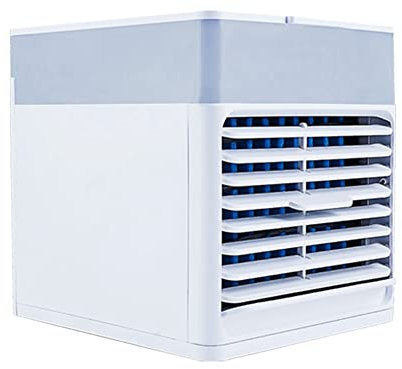 AMIUHOUN Mini enfriador de aire, ventilador evaporativo portátil, pequeño enfriador de nebulización para habitación, escritorio, oficina, picnic, camping