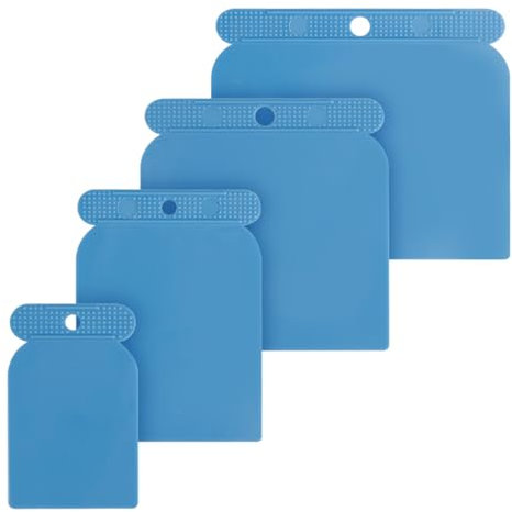 Thyonta 4PCS Blue Plastering Putty Scraper Multi-Purpose Plastic Filler and Scraper Set Can Scrape, Trowel, Paint and Fill by Building Construction