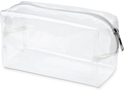 GALAMAX Clear Pencil Case for Exams, Waterproof PVC See Through Pencil Case with Large Capacity, Transparent Zippered Makeup Pouch Travel Cosmetic Bag for Stationery, Toiletries & Office Supplies
