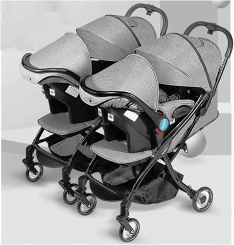 EYPKPL Double Seat Baby Stroller Aluminum alloy Foldable twin stroller Double Seat Tandem Strollers Portable trolley stroller