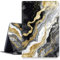 DIGTIALLL Case for Amazon Kindle Fire 7 Inch Tablet (9th/7th/5th Generation, 2019/2017/2015 Release) PU Leather Smart Protective Cover with Auto Sleep/Wake,Black Gold Marble
