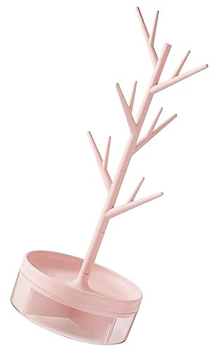 COLLBATH Verzweigung rahmen kleiner Stand Schmuck Baum hängender schmuckhalter Medaillon Halskette aufbewahrung für schmuck schmuck-aufbewahrung Kettenhalter Baum Ringhalter pp Rosa